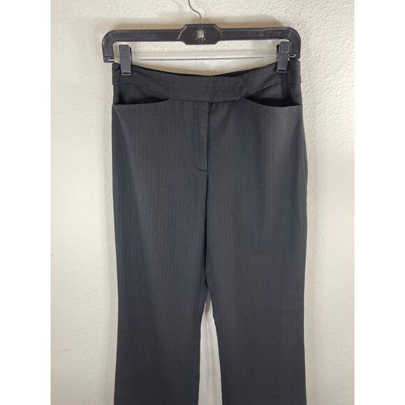 BCBG MAX AZRIA Black Pinstripe Dress Pants - Picture 5 of 6